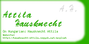 attila hausknecht business card